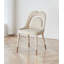 Chaise de salle à manger avec repose-pieds en cuir French French-644026076