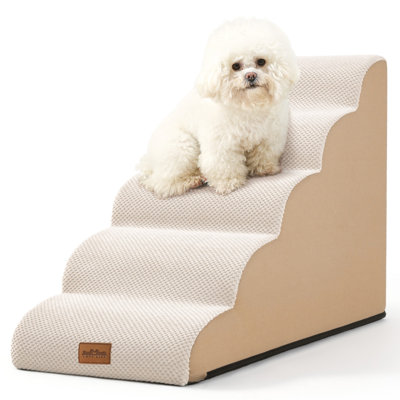 Dog Stairs Dogs, Pet Step with Leakproof Cover, High Density Foam Cat Ramp for Chair or Sofa