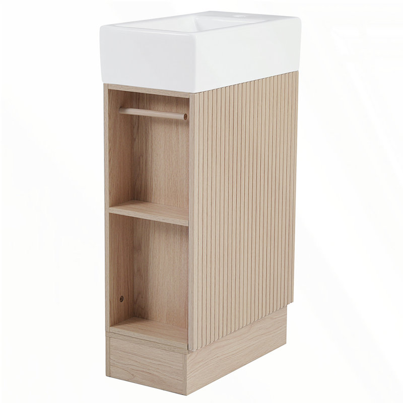 18.6" Bathroom Vanity with Sink, Natural