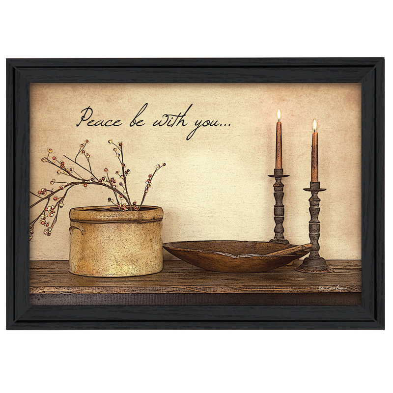 «Peace be with you», art mural encadré pour salon, impression murale par Susan Boyer