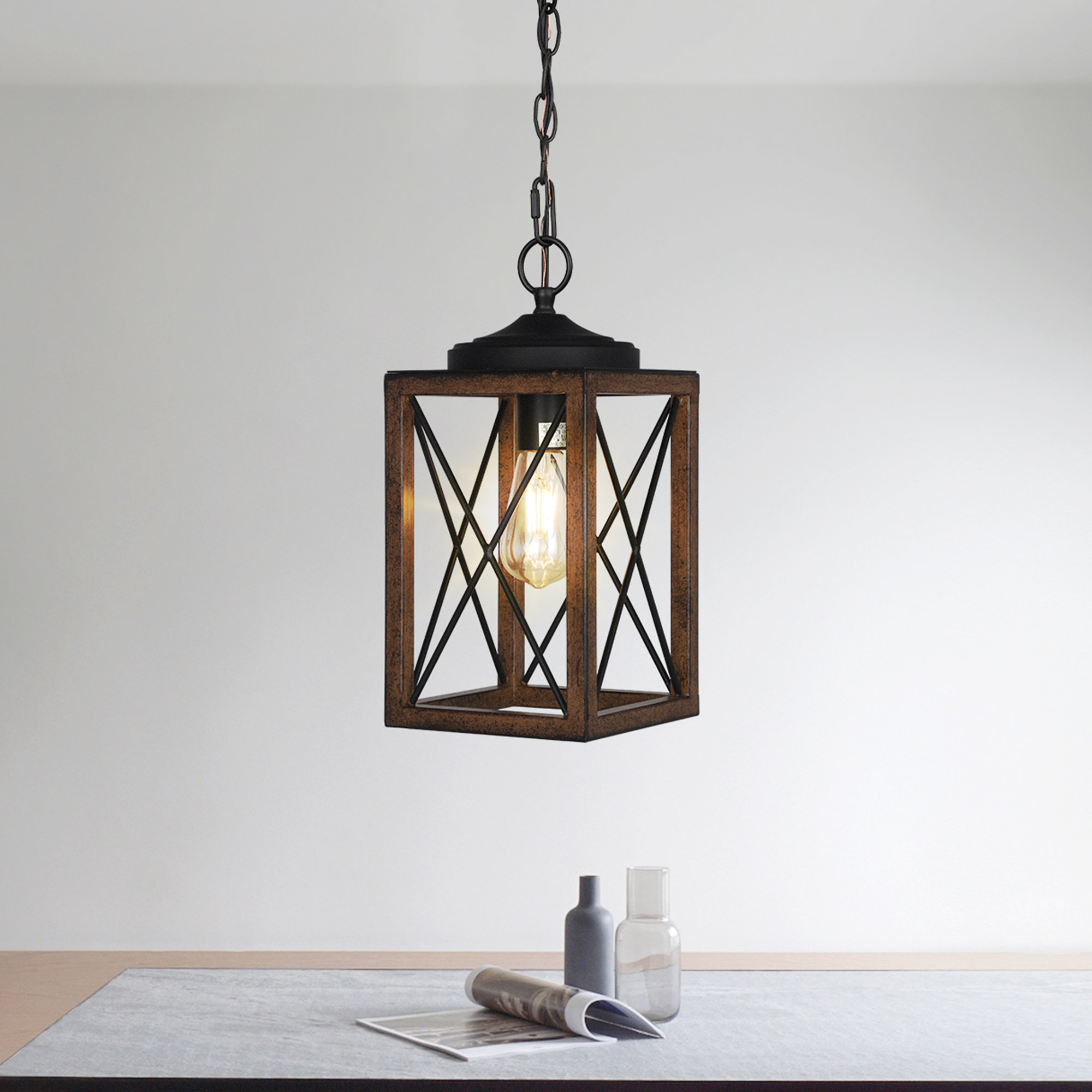 Andover Mills Hilyard Light Lantern Rectangle Pendant & Reviews ...
