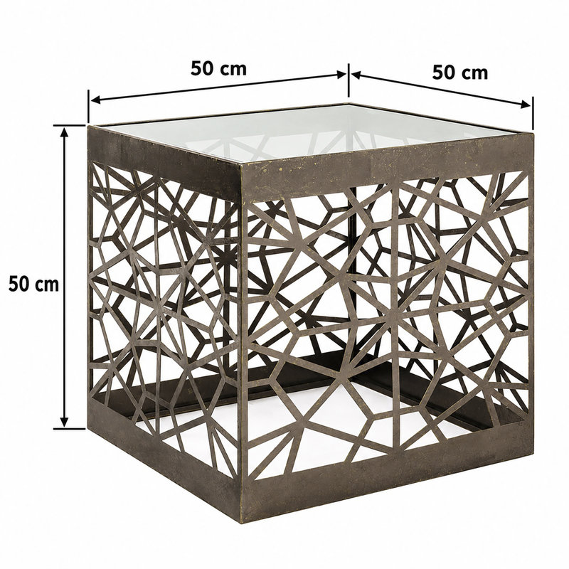 Despres 50cm W Metal Bedside Table