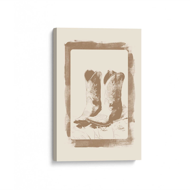 Toile tendue Western Cartes III, H 72 po x l 48 po