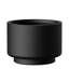 Grand pot / jardinière rond en béton anthracite foncé l 12,5 po x H 9 po avec trou de drainage pour l'intérieur et l'extérieur-2016482680-2016482693