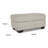 Roy Accent Ottoman, 40 Inch Rectangular, Light Gray Polyester Seat