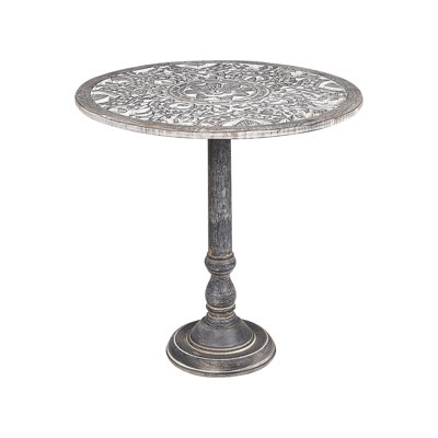 Nazareth Solid Wood Pedestal End Table