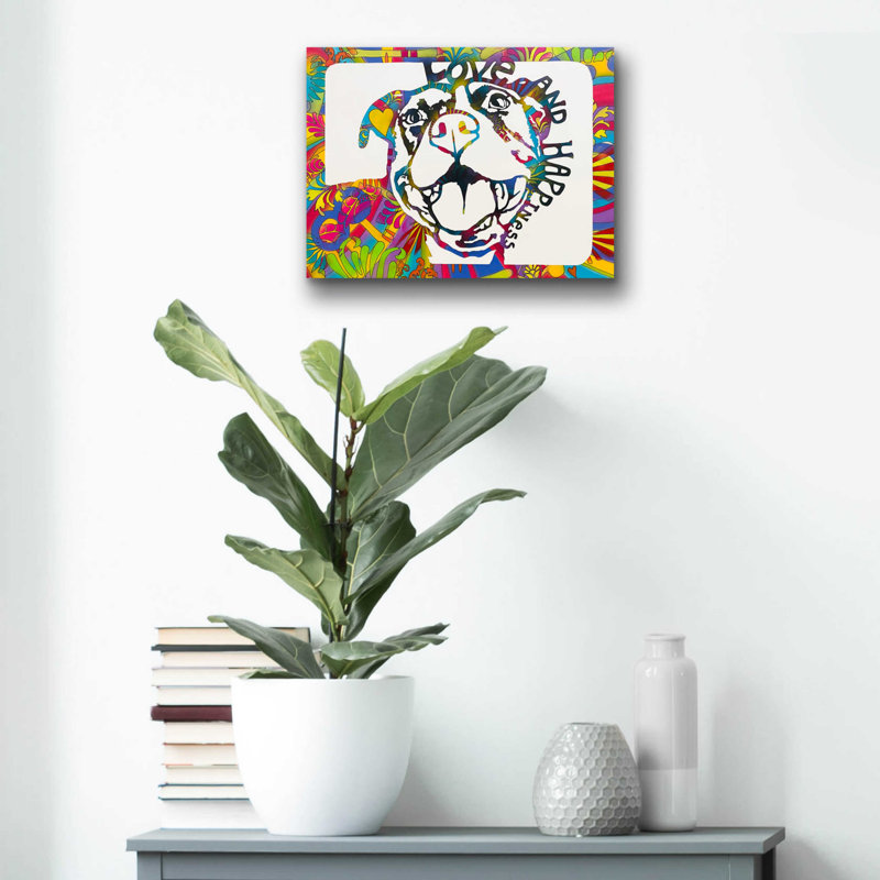 «Love And Hapiness» par Dean Russo, H 12 pi x l 16 pi
