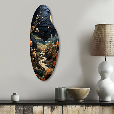 Domhnall Surrealism Dreamscapes A Surrealist - Asymmetrical Surrealism Metal Wall Decor, Curved Metal Wall Sculpture Print