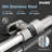 MASO Kitchen Faucet with Pull-Down Sprayer, 3 Spray Modes, Single Handle High Arc Sink Faucet for Kitchen, RV, Laundry and Bar, 304 Stainless Steel, Brushed Nickel-125898083-125898090