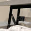 Table basse à plateau relevable, finition brune
