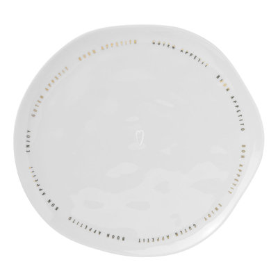 Grande assiette en porcelaine 10,8 po Bon Appetit