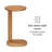 Veta Solid Wood C-shaped End Table-1916876922
