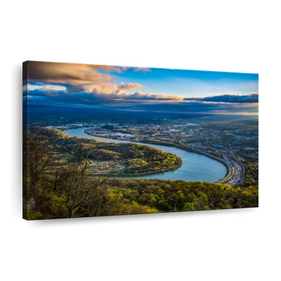 Vue aérienne de Chattanooga, Tennessee, sur toile