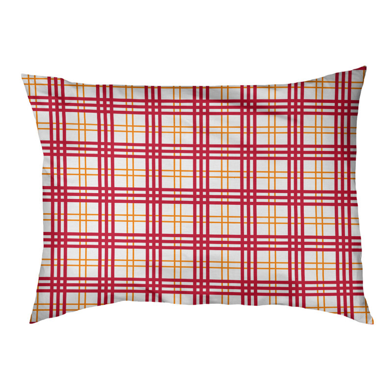 Oreiller d’intérieur de luxe Arizona football, Très grand (l 50 po x P 40 po x P 6 po), Blanc / orange / rouge