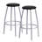 Bar Height Table Set with Backless Vinyl Upholstered Padded Stools
