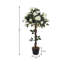 90cm Yellow Artificial Rose Flower Tree in Pot for Decoration-500223435