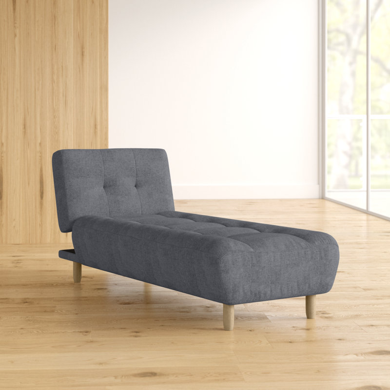 Seren Upholstered Chaise Lounge, Grey
