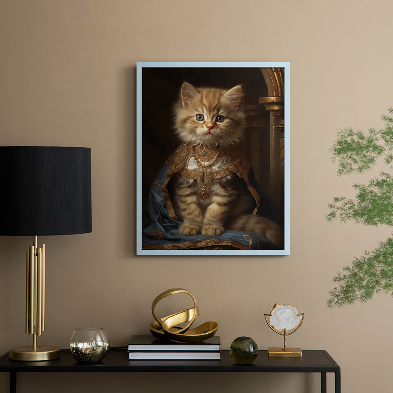 ANIMALS Series CCII - reproduction encadrée de qualité supérieure - prête à être accrochée - aucun clou requis, Bleu