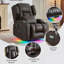 Fauteuil inclinable et berçant inclinable en cuir Vegan-368150613