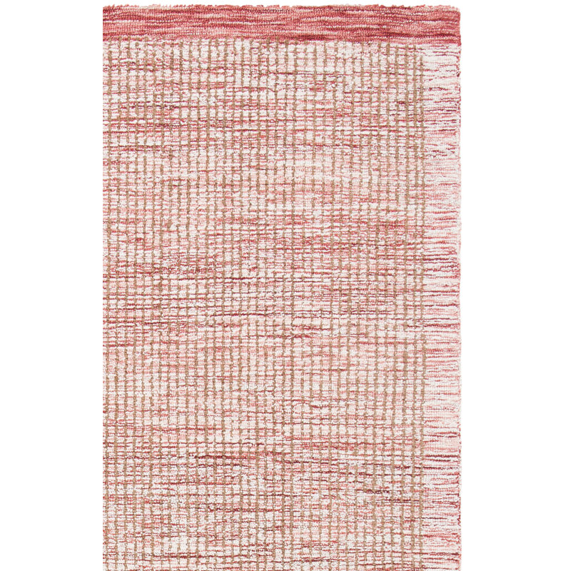 Vihaan Hand Tufted Wool/Cotton Rug in Ivory/Red, Rectangle 4' x 6'