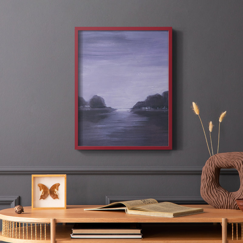 Amethyst Moonlight II, reproduction encadrée - bois massif, Rouge, H 10 po x l 8 po