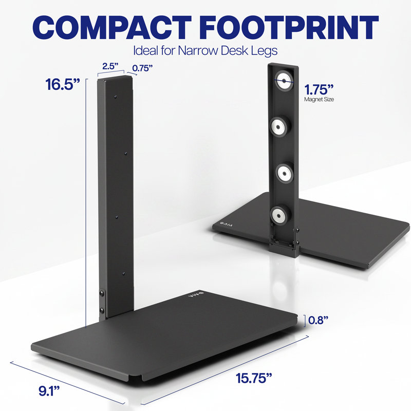 Tablette magnétique VIVO 16 po x 19 po, plateforme polyvalente, bureau compact mains libres