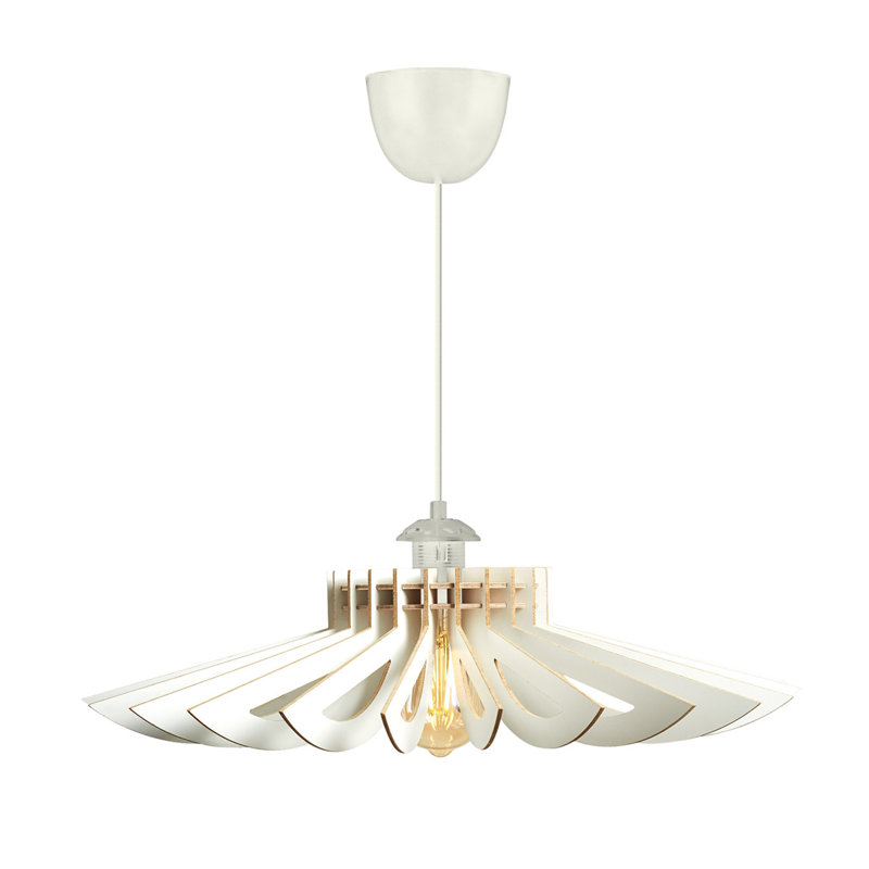 Johnnathon 1 - Light Novelty Chandelier, 6.3" H x 26.8" W x 26.8" D, White