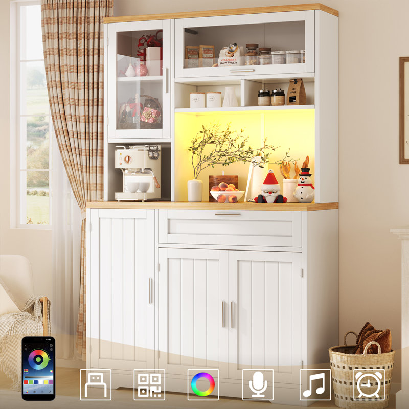 180cm Kitchen Pantry, White