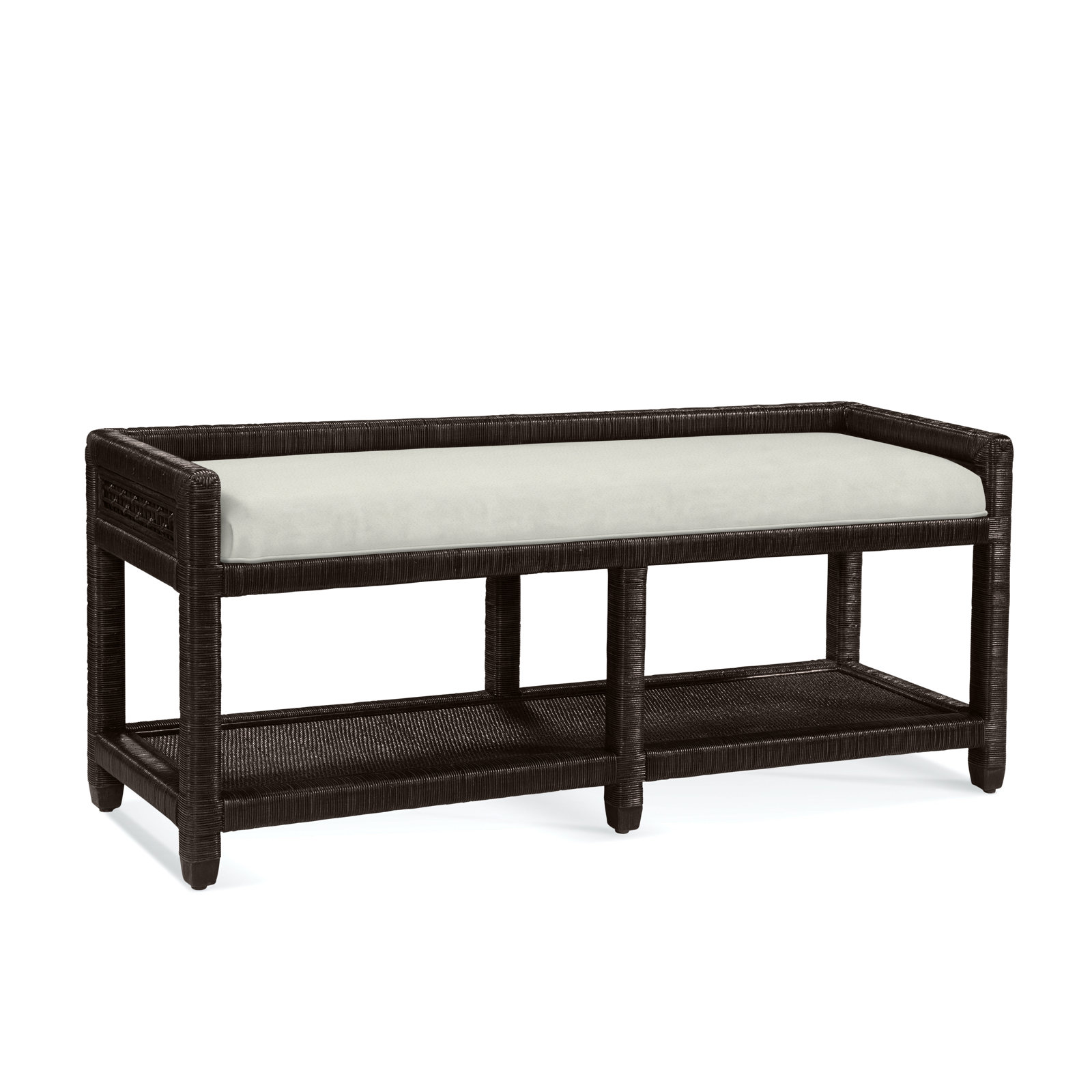 Silvio 54" Storage Bench, Black Buffalo Check; 0120-81, Java