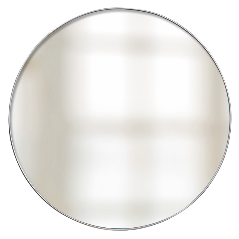 Miroir mural rond 42 po Ridenour, Argent argent