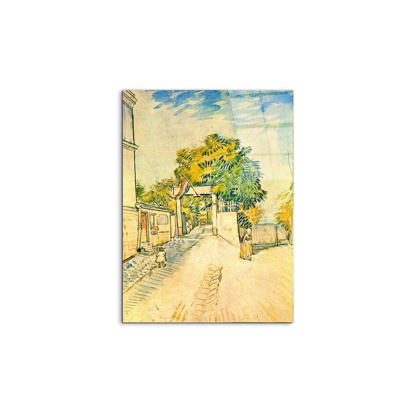 Entrance to the Moulin de la Galette By Van Gogh Vincent 80cm H X 60cm W CrystalArt Material Acrylic Glass Effect, Frameless Panel Lightweight Ready to Hang