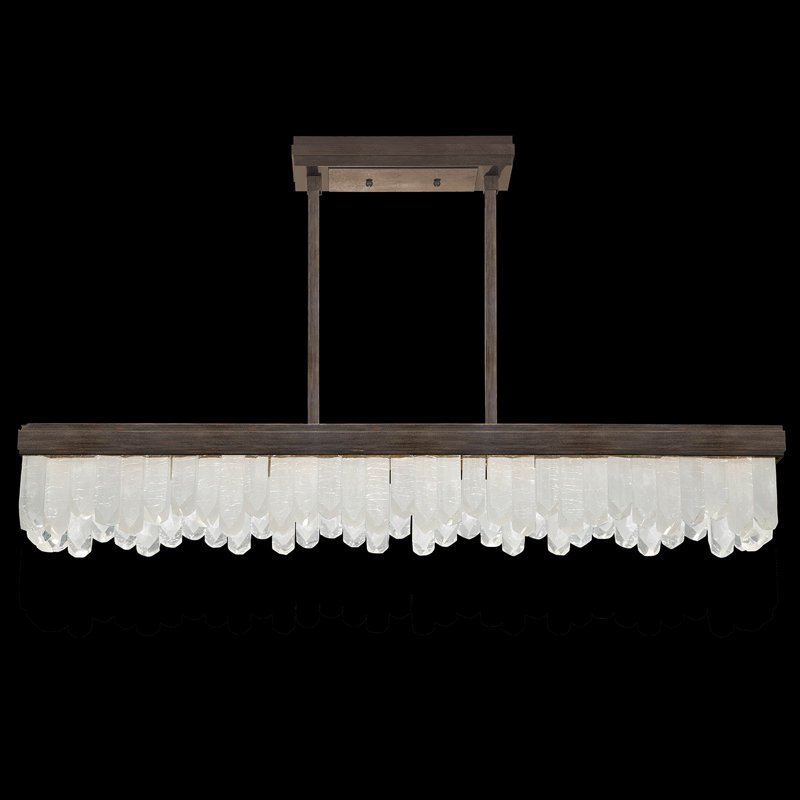 Luminaire suspendu rectangulaire 48 po Lior, Bronze