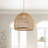 Lumiere Pendant Light for Dining Room, Kitchen Island, or Living Room – 18" Natural Brown Sculptural Rattan, Polished Statement Light Fixture in Boho, Japandi & Modern Organic Style-1896640155