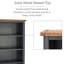 Aulay Tall Bookcase, Midnight Blue, Adjustable Shelves-844608808