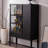 Black Solid wood Display Cases-121320170