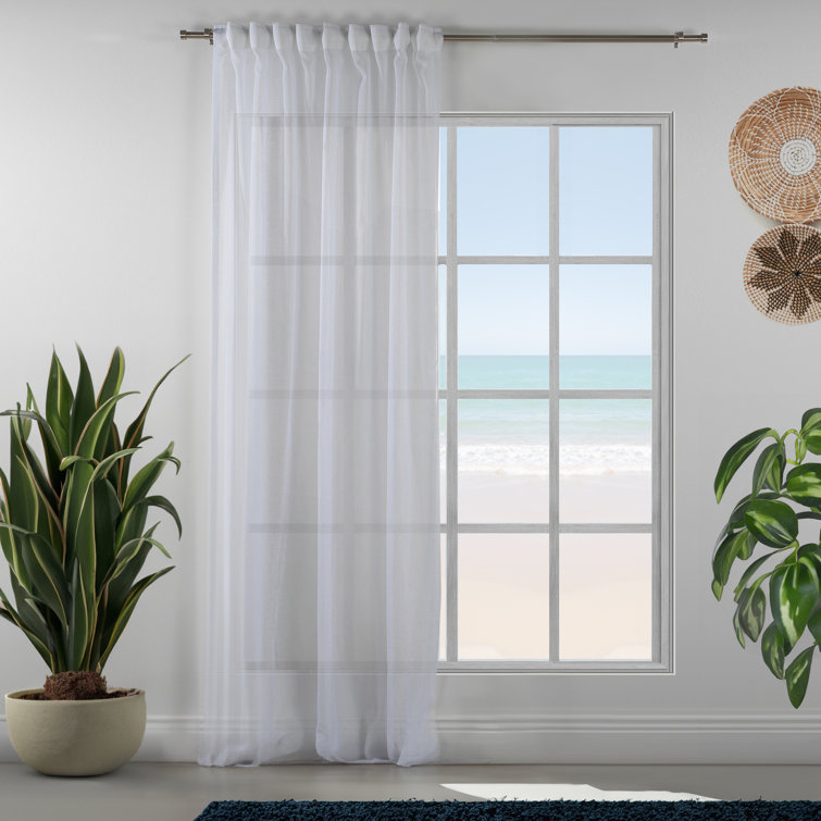 100% Linen  Sheer Extra Long & Extra Wide Custom Made Single Panel