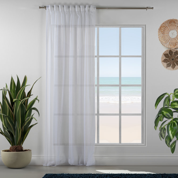 100% Linen Sheer Curtain Panel