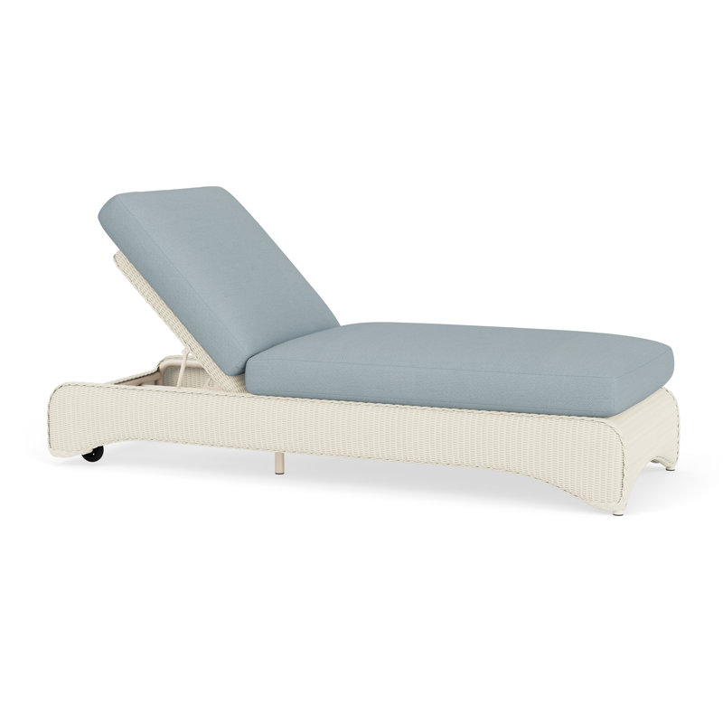 Loom Outdoor Chaise Lounge, White, Kadogo Lake