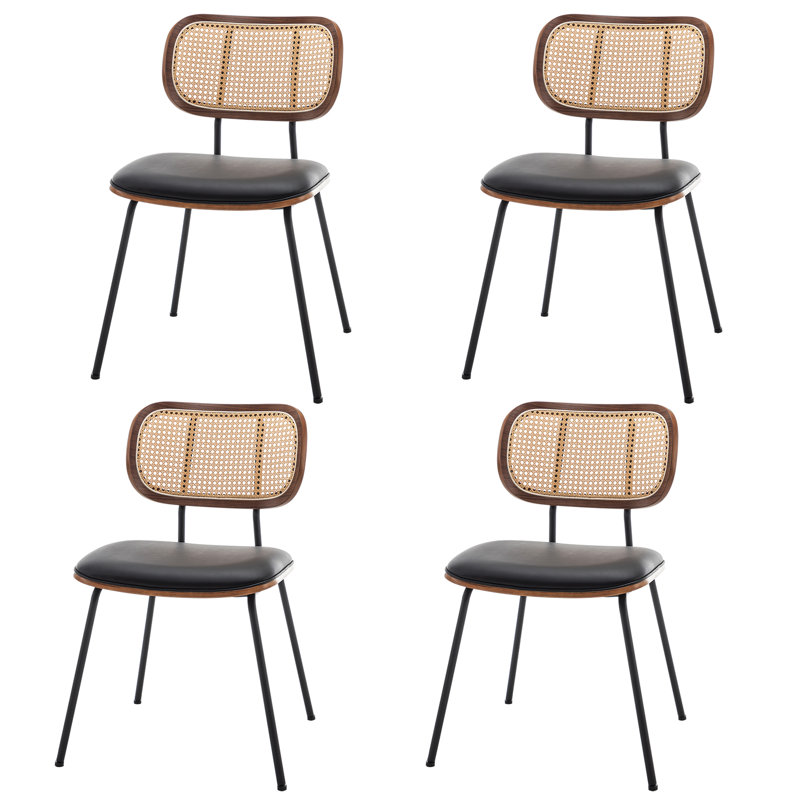 Basilina Upholstered Dining Chair, Black