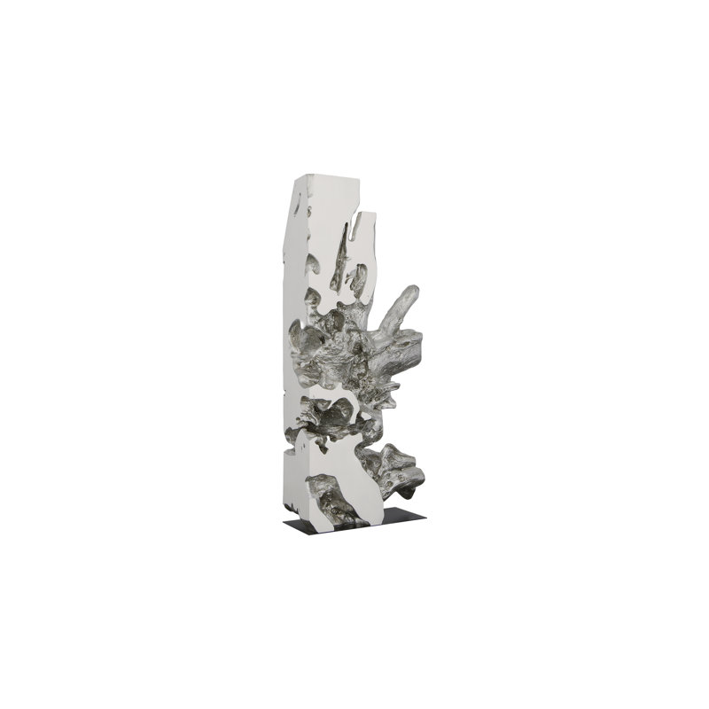 Sculpture Freeform en résine feuille d'argent