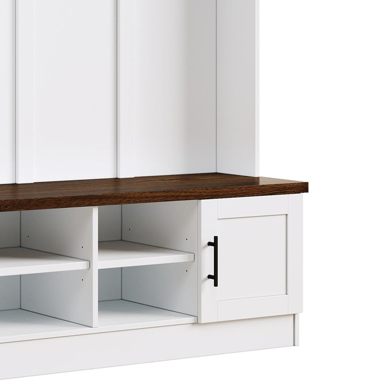 Versatile 3-in-1 Hall Tree with 6 Hooks