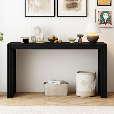 U_STYLE Console de style moderne en placage de bois massif de paulownia