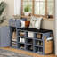 Banc de rangement pour 10 paires de chaussures, banc d'entrée avec coussin, tiroir, armoire et support latéral-11643595