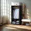 Open Wardrobe Clothes Rail With Storage Shelves on Wheels-1829898307
