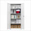 Armoires avec tablettes réglables Portes verrouillables | Acier blanc cassé | Maison / Bureau-292742298