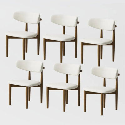 Chaises de salle à manger Mid-Century modernes en bois, chaise d'appoint rembourrée en bois, entièrement assemblée