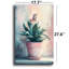Art mural botanique avec pot de fleurs roses - 17,7 po x 27,6 po-1148178757