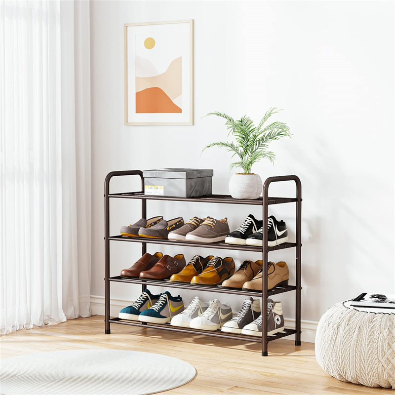 12 Pair Shoe Rack, Dark Grey