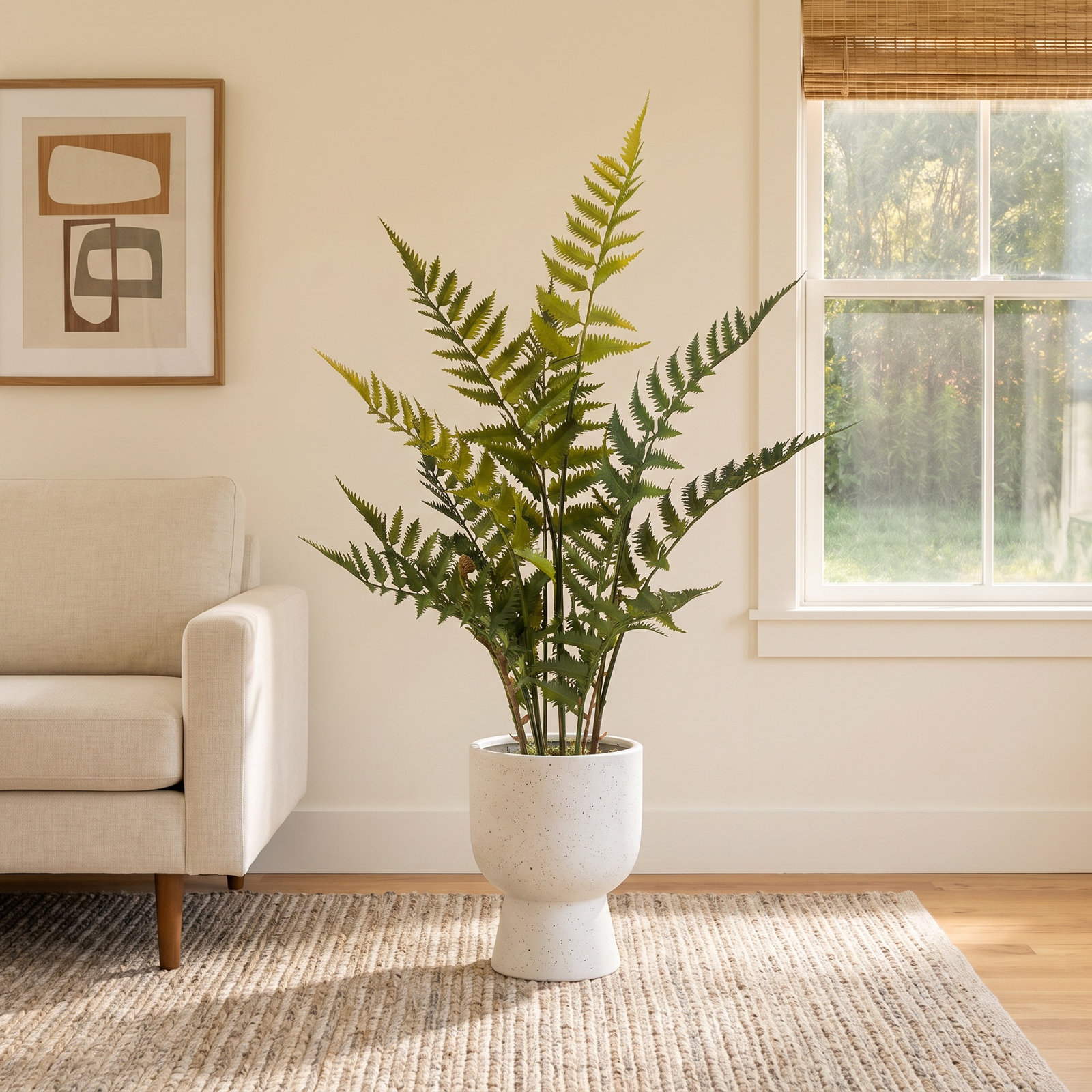 Faux Fern Plant in Pot, 27" H x 16" W x 16" D