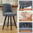 Swivel Bar Stools, 26'' Upholstered Counter Stool with Solid Wood Frame-751469149